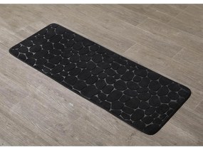 TENDANCE Predložka do kúpeľne Stones, 45x120 cm, čierna