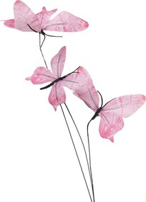 Dekoračná vetvička s ružovými motýlikami Butterfly - 10*10*65 cm