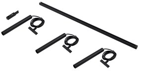 Moderný koľajnicový systém s 3 čiernymi závesnými svetlami 1-fázový - Slimline Keno