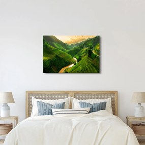 Obraz - Ryžové terasy Mu Cang Chai (90x60 cm)