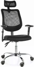 Čierne kancelárske kreslo FLEXISEAT Q-118RC