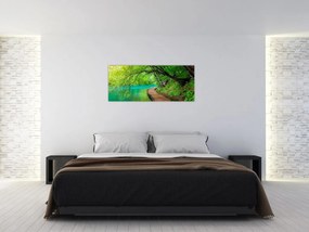 Obraz - Plitvické jazerá (120x50 cm)