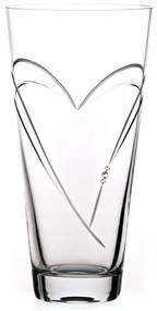 Diamante sklenená váza Hearts s kryštálmi Swarovski 25 cm