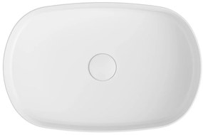 Sapho Sapho, INFINITY OVAL keramické umývadlo na dosku, 55x36 cm, biela, 10NF65055