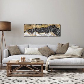 Obraz - Mramor (s hodinami) (90x30 cm)