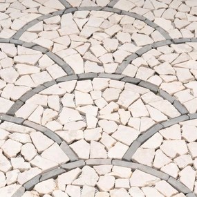 Mozaika z prírodného kameňa, vejár, béžová, 0,98 m2