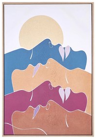 Zarámovaný obraz na plátne abstraktný motív 63 x 93 cm viacfarebný FASANO Beliani