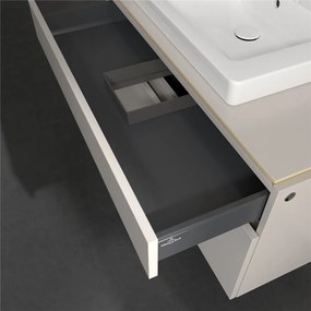 VILLEROY &amp; BOCH Legato závesná skrinka pod umývadlo (umývadlo v strede), 2 zásuvky, 1000 x 500 x 550 mm, Soft Grey, B68100VK