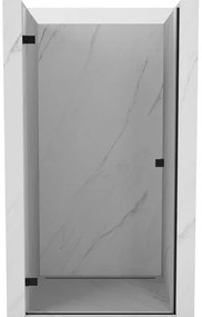 Mexen, Mexen Lunar-B výklopné sprchové dvere ľavé 85 cm, transparentné, čierne - 832-085-000-70-00-L