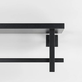 Čierny kovový nástenný vešiak s poličkou Simplon – Spinder Design