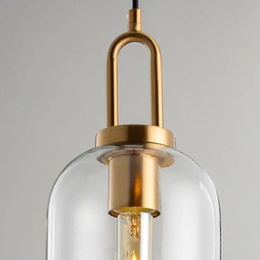 Toolight - Závesné svietidlo zo skla 1xE27 60W APP442-CP, zlatá, OSW-05636
