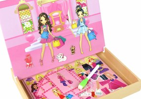 Lean Toys Sada edukačných magnetických puzzle – Fashion bábiky