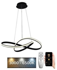 Brilagi - LED Stmievateľný luster na lanku COSMOWAVE LED/70W/230V čierna + DO