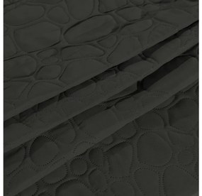 Tmavosivý prehoz na posteľ so vzorom STONE Rozmer: 200 x 220 cm