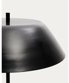 Čierna stojacia lampa s kovovým tienidlom (výška 153 cm) Sayra – Kave Home