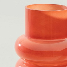 Sklenená váza Rosso 15x35 cm