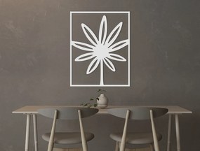 drevko Minimalistický obraz Kvet Rozmer obrazu: 41 x 32,5 cm, Farba dekorácie: Čierna