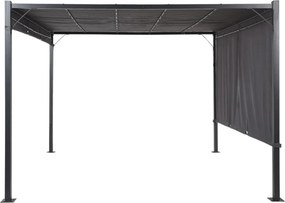 Záhradná pergola s LED solárnym osvetlením BestBerg BBGG-50 / 300 x 300 x 215 cm / šedá