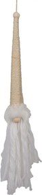 Béžová závesná dekorácia škriatok Gnome - 6*6*48 cm