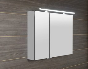 Sapho Sapho, MIRRÓ galérka s LED osvetlením, 80x70x16cm, biela, MC080-0030