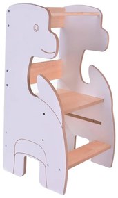 Učiaca veža DINO biela/javor