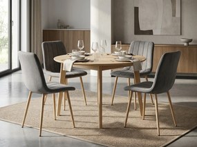 Sivá zamatová stolička LAVA PEWTER GREY