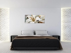 Obraz - Abstrakcia s ľaliou (120x50 cm)