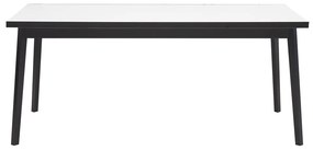 Čiernobiely rozkladací jedálenský stôl v dubovom dekore Hammel Single, 180 x 90 cm