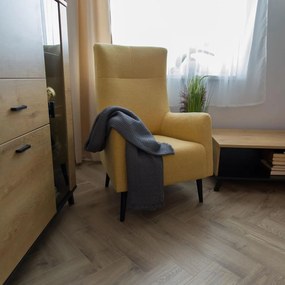 Tempo Kondela Kreslo ušiak žltá/čierna, SAMY, Žltá