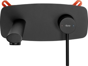 Rea Oval, podomietková umývadlová batéria, čierna matná, REA-B8860