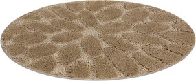 Kúpeľňový koberček SUPREME STONES kamienky, béžový kruh