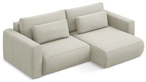 Béžová rozkladacia/s úložným priestorom rohová pohovka (pravý roh/s leňoškou) Kapua – Makamii