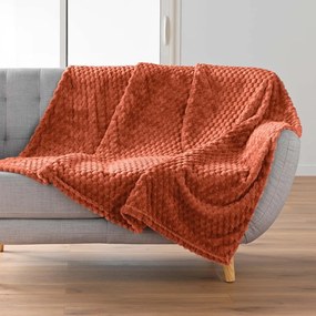 Deka z mikroflanelu v terakotovej farbe 125x150 cm Mini Frosty – douceur d'intérieur