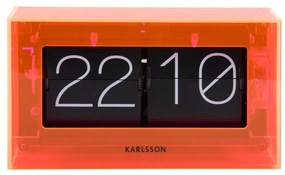 Karlsson 5976OR dizajnové nástenné/pracovné hodinyoranžové, 21 cm