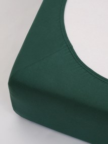 Jersey plachta s elastanom Deluxe 120 × 200 cm – tmavozelená