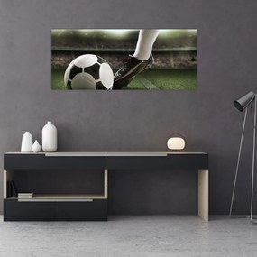 Obraz - Futbalová lopta (120x50 cm)