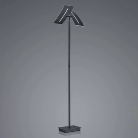 Stojaca LED lampa Dual zo železa, čierna 182cm CCT