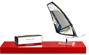 STILISTA VOLATO 31069 Nástenná polica - lesklá červená 90 cm