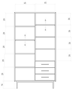 Šatníková skriňa z dubového dreva v prírodnej farbe 97x176 cm Abies - The Beds