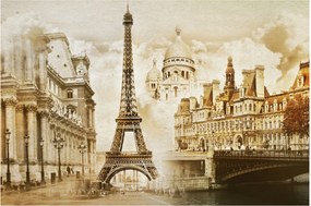 Obraz - Parížske pamiatky (90x60 cm)