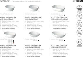 Cersanit Tirso, doska na kúpeľňovú skrinku 800x450x18 mm, biela matná, S1015-028