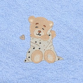 Babymatex Osuška s kapucňou MAXI 100x100 cm - Modrá