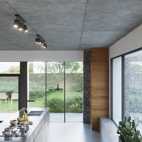 Stropné svietidlo Merida, 4x čierne kovové tienidlo, (možnosť polohovania)