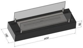 InFire - BIO krb 8x60 cm 3kW čierna