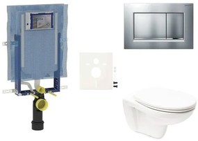 Cenovo zvýhodnený závesný WC set Geberit do ľahkých stien / predstenová montáž + WC Vitra Normus SIKOGEZNORS30