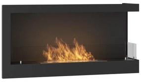 InFire - Rohový BIO krb 45x90 cm 3kW čierna