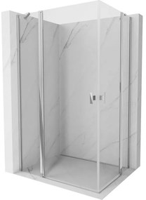 Mexen, Mexen Mist Duo výklopný sprchový kút 115 x 110 cm, priehľadný, chróm - 8A4-115-110-01-00