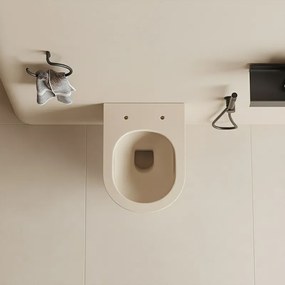 BPS-koupelny Závesná WC misa so SoftClose sedadlom HYD-7286, cappuccino