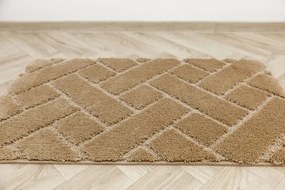 Kúpeľňový koberček Lotus béžový, tehla