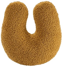 Hnedý detský pohovkový vankúš z textílie buklé U – Wigiwama